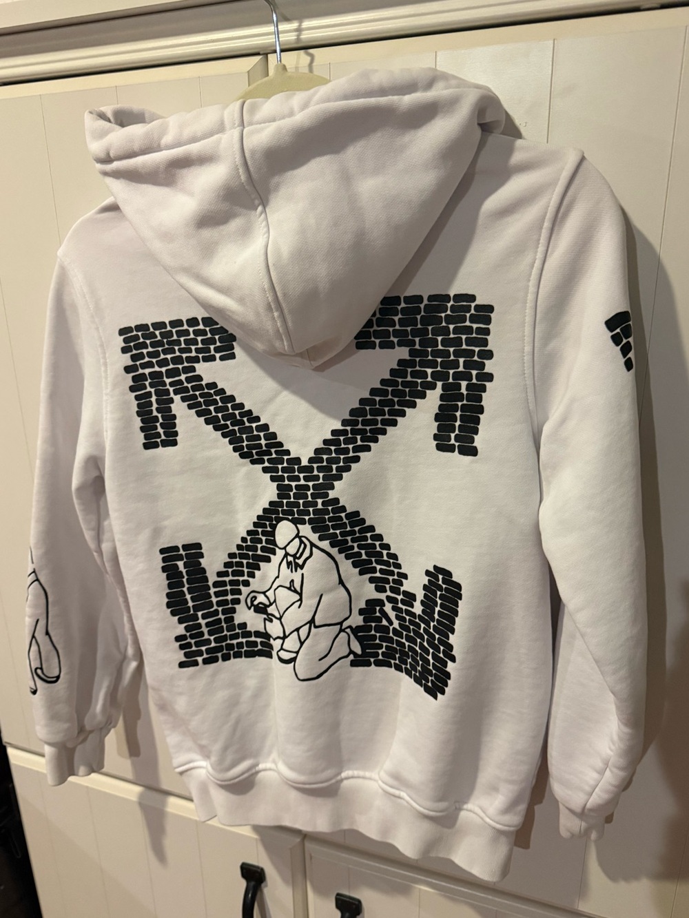 Off-White Kids Brick Arrow Hoodie White Black Virgil Abloh 10-11 140-146 Rare